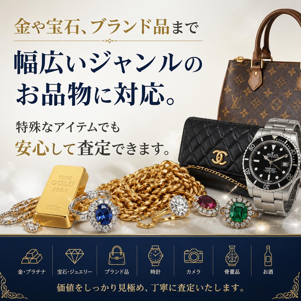 多様なお品物に対応