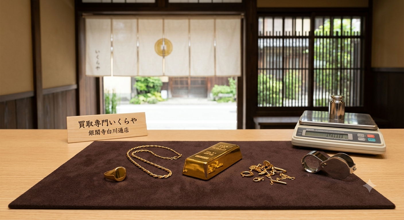 京都市左京区で金・K18高価買取｜金相場高騰中の今が売り時！1点から査定